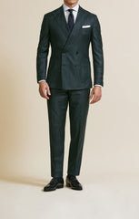 Loro Piana Dark Green Wool Glencheck With Blue Overcheck Inspiration