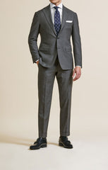 Loro Piana Anthracite Stretch Wool Sharkskin With Check Inspiration