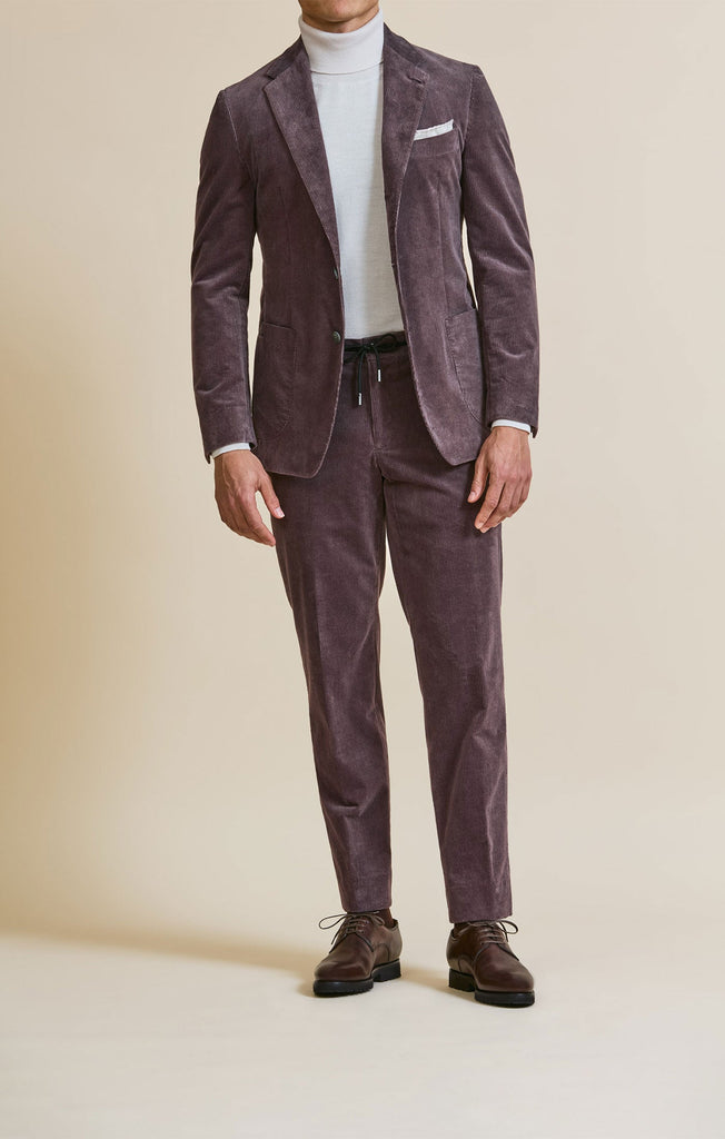 Pontoglio Mauve Stretch Cotton Corduroy