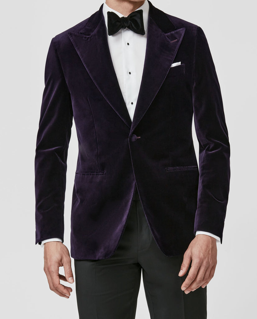 Pontoglio Dark Purple Stretch Cotton Velvet