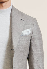 Loro Piana Jersely Taupe Merino Wool Stretch with Micro Dots