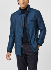 Loro Piana Zelander Harbour Blue S150 Merino Wool Flannel