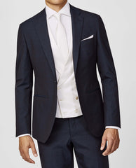 Ariston di Napoli Ceremony Midnight Blue 70% Merino Wool & 30% Shantung Silk