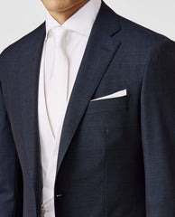 Ariston di Napoli Ceremony Midnight Blue 70% Merino Wool & 30% Shantung Silk