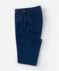 Olimpias Cotton Navy Garment Dyed Stretch Broken Twill