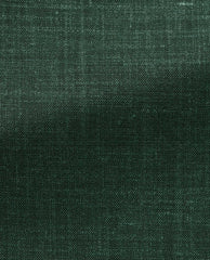 Paulo Oliveira Dark Green Stretch Wool & Linen Blend Trousers