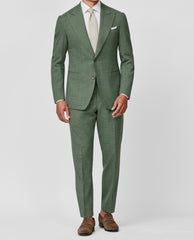 Paulo Oliveira Laurel Green Wool & Linen Stretch