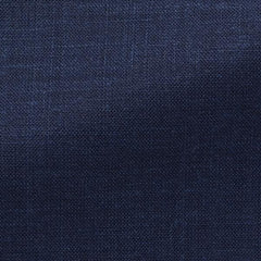 Paulo Oliveira Navy Blue Stretch Wool & Linen Blend Trousers