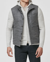 Barberis Canonico Heathered Grey Natural Stretch S120 Wool Flannel Vest / Bodywarmer