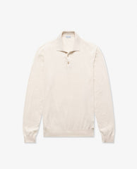 Bresciane Off White Cotton & Silk Knit