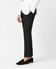 Libeco Black Pure Linen Plain Weave Trousers