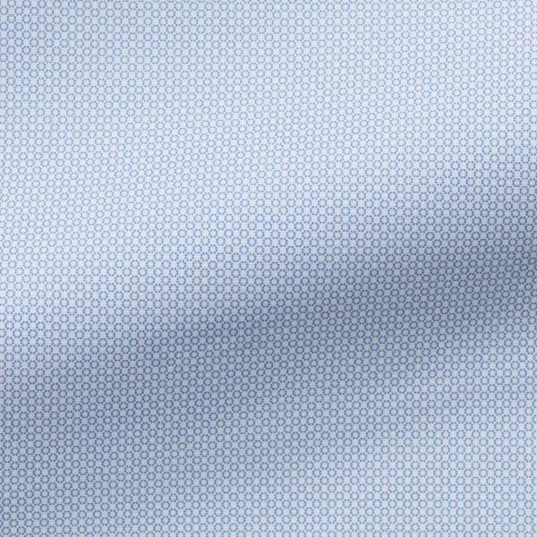 Albini Lightweight Cotton Light Blue Circle Dots