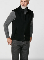 Nesti Onelio Black Brushed Pure Cashmere Vest / Bodywarmer