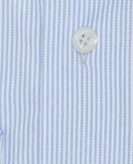 Canclini White with Light Blue Pinstripes High Stretch Performance Knit