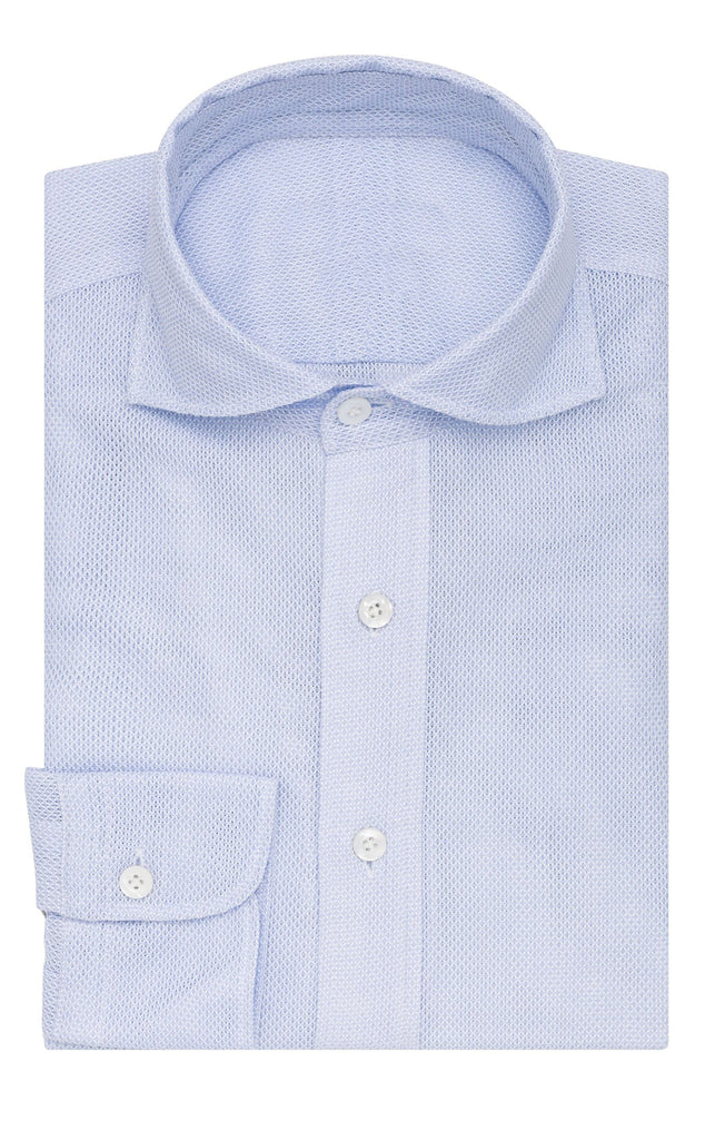 Thomas Mason Giro Inglese Light Blue Sea Island Cotton