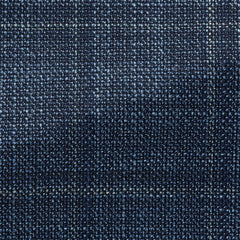 Loro-Piana-Two-Blue-Wool-Silk-Basketweave-With-CheckPC15 280gr Fabric