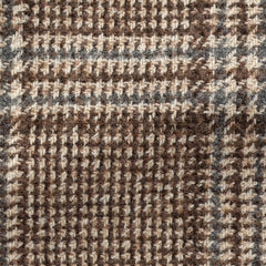 Possencollection-Mixed-Brown-Grey-Stretch-Wool-Alpaca-Blend-GlencheckPC16 280gr Fabric