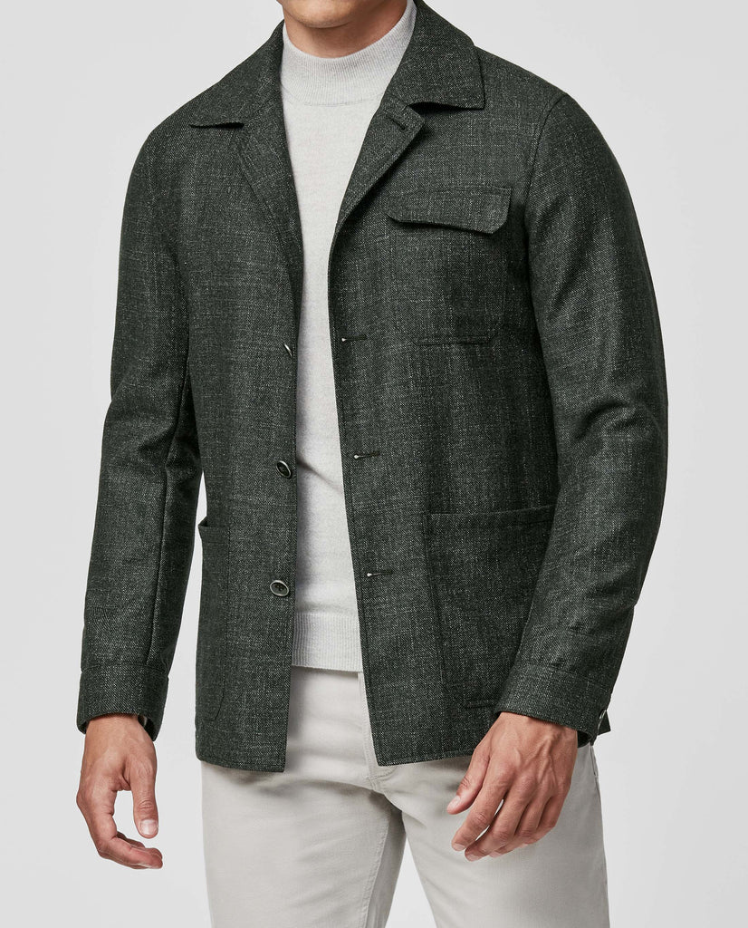 Marlane Evergreen Jaspé Wool, Cotton & Linen Twill