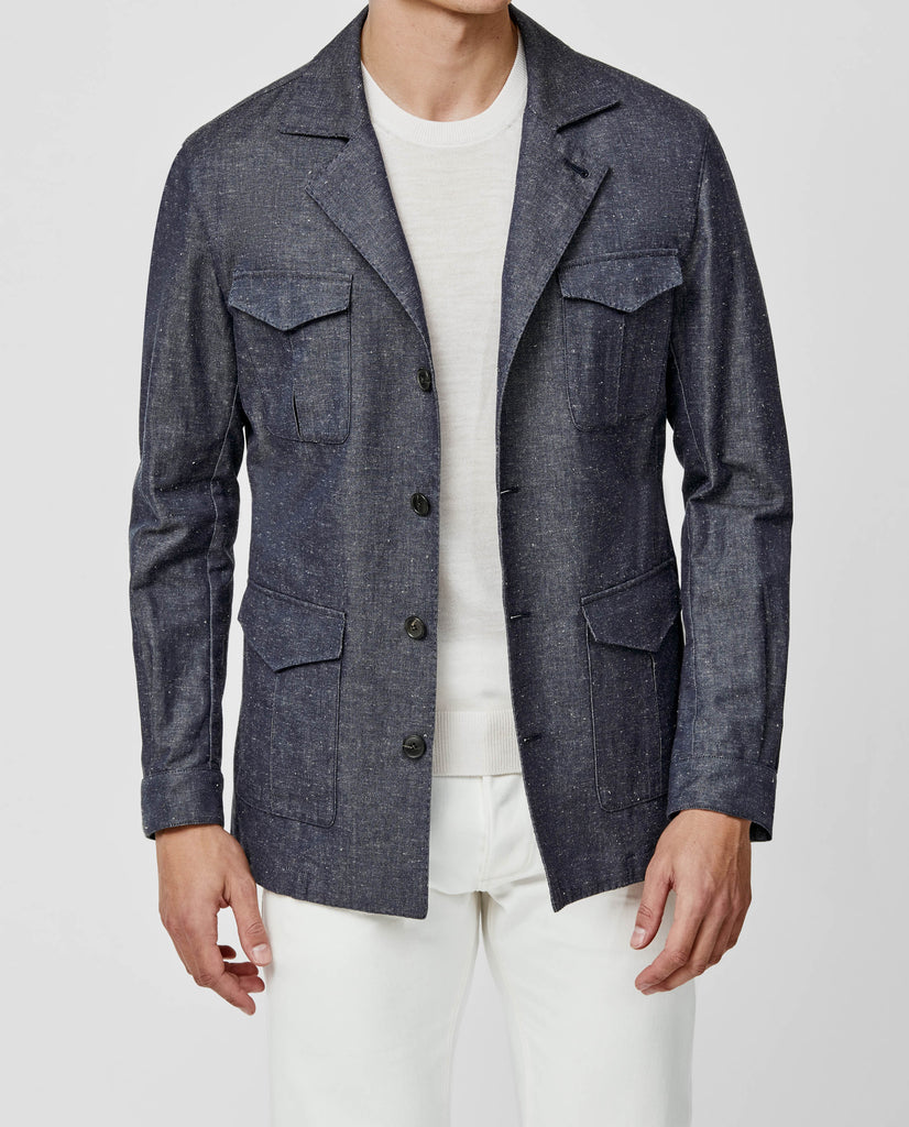 Bottoli Denim Blue Cotton, Hemp & Lyocell