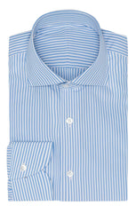 white cotton poplin with sky blue bengal stripe Inspiration