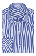 white cotton poplin with blue bengal stripe Inspiration